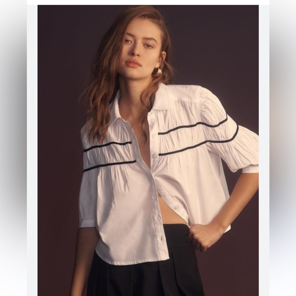 Leandra Shirred Yoke Blouse by Maeve